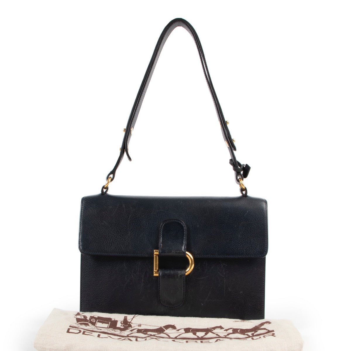Sac porté épaule bleu Delvaux