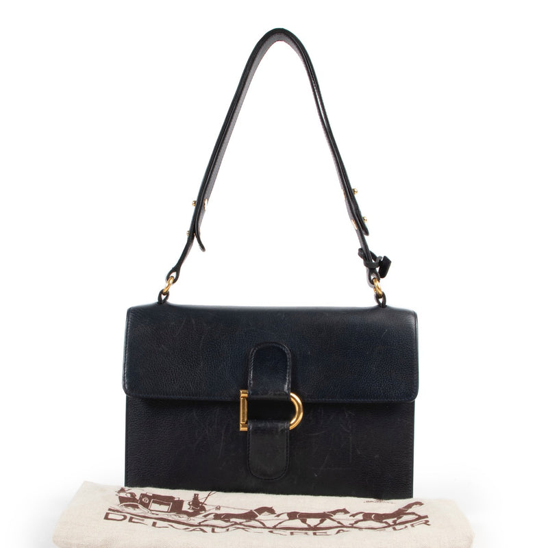 Delvaux Blue Shoulder Bag
