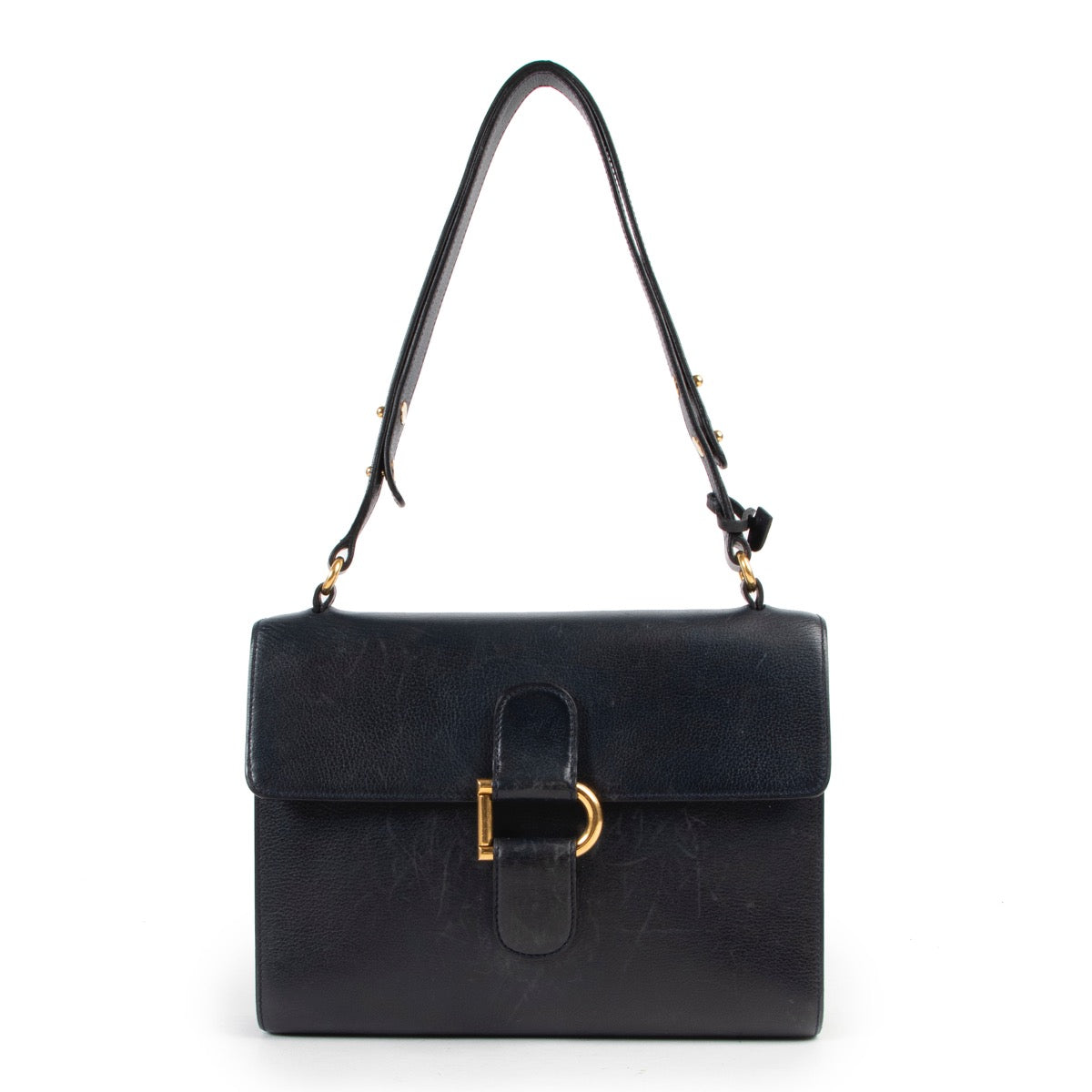 Sac porté épaule bleu Delvaux