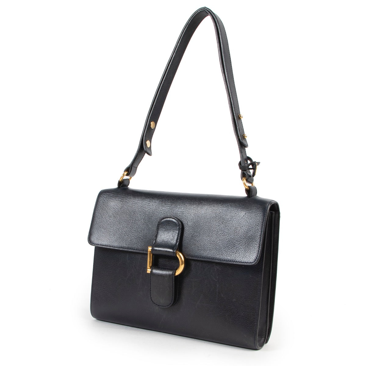 Sac porté épaule bleu Delvaux