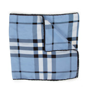 Burberry Blue Check Silk Scarf