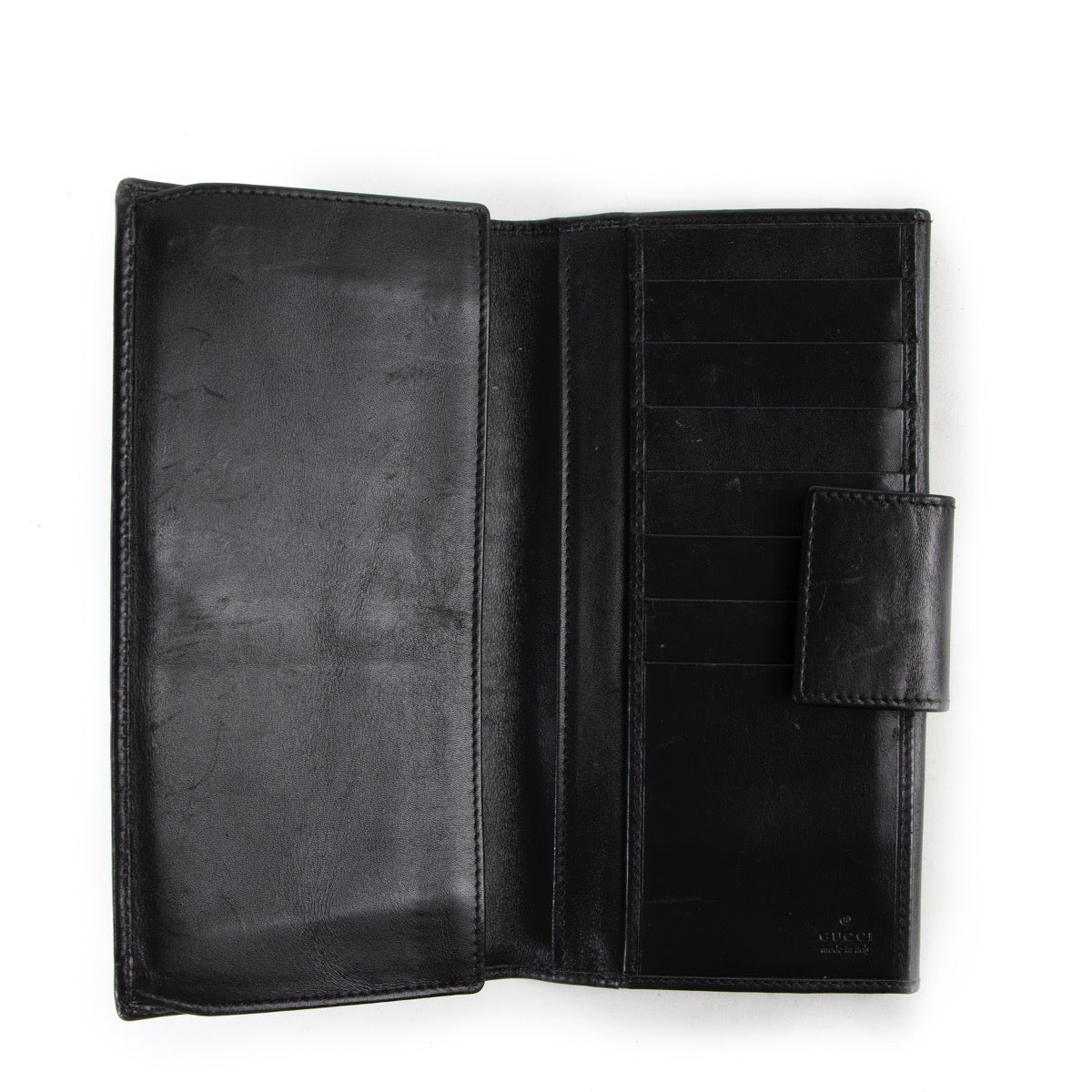 Gucci Zwart Monogram Portemonnee