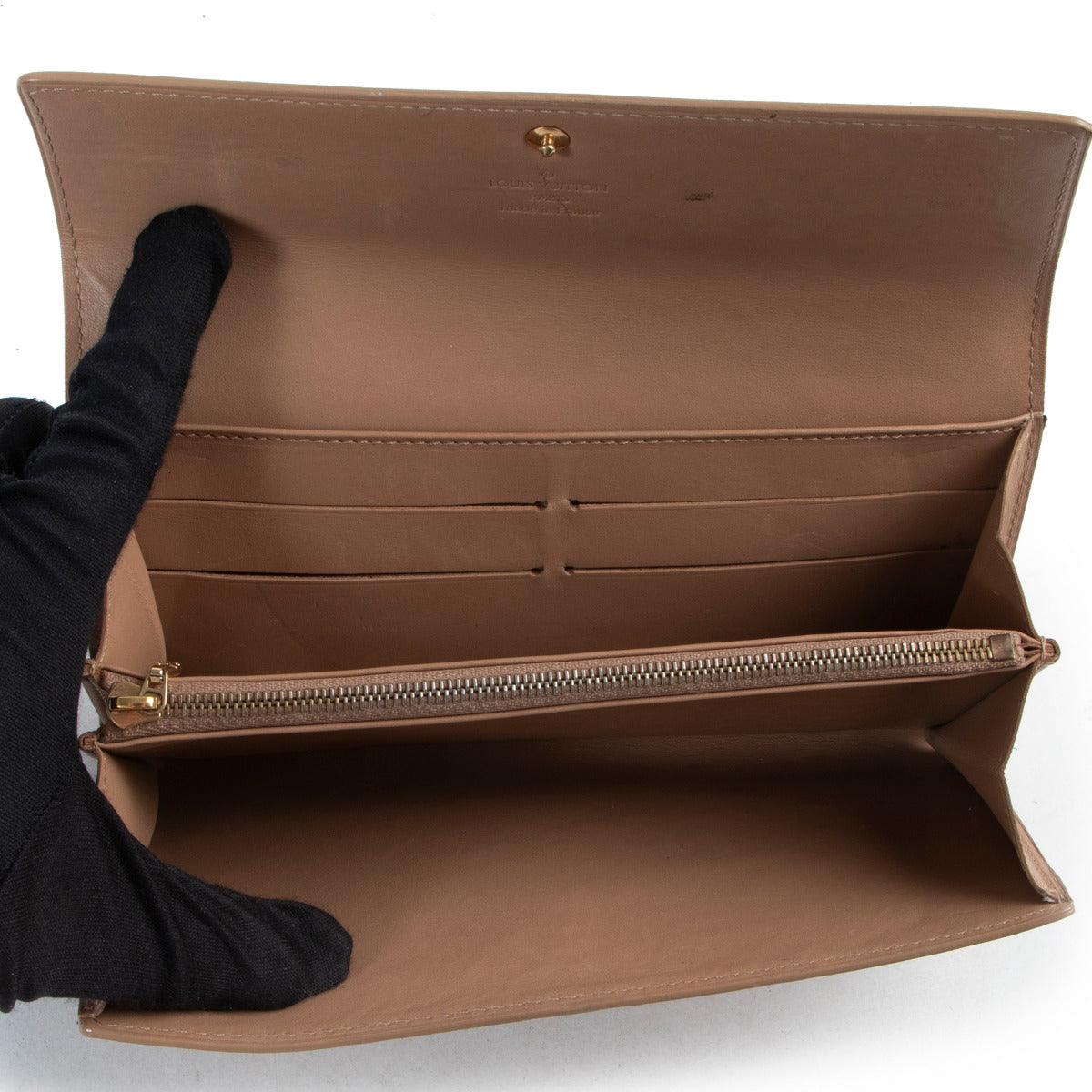 Portefeuille Louis Vuitton Monogram Vernis Beige