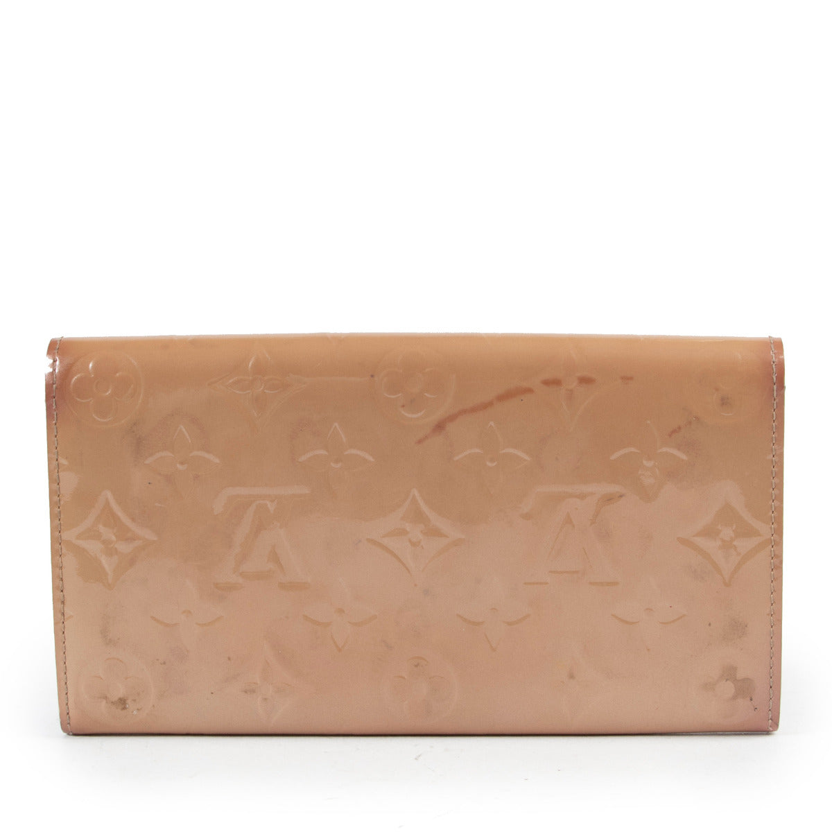 Portefeuille Louis Vuitton Monogram Vernis Beige