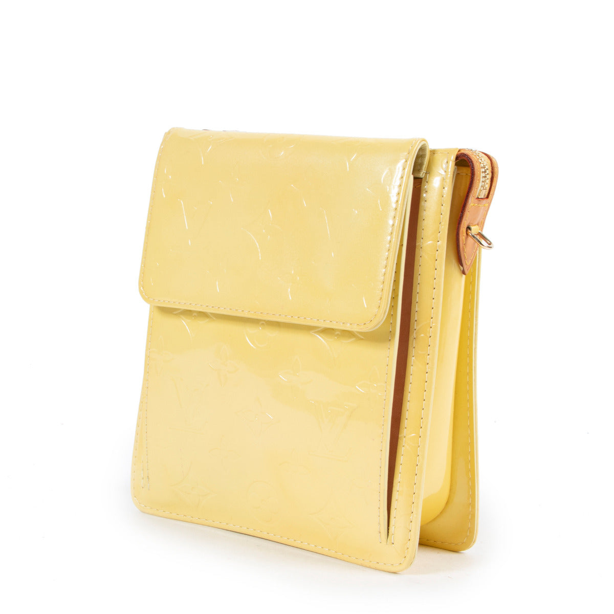 Louis Vuitton Mott Vernis Yellow Clutch Bag