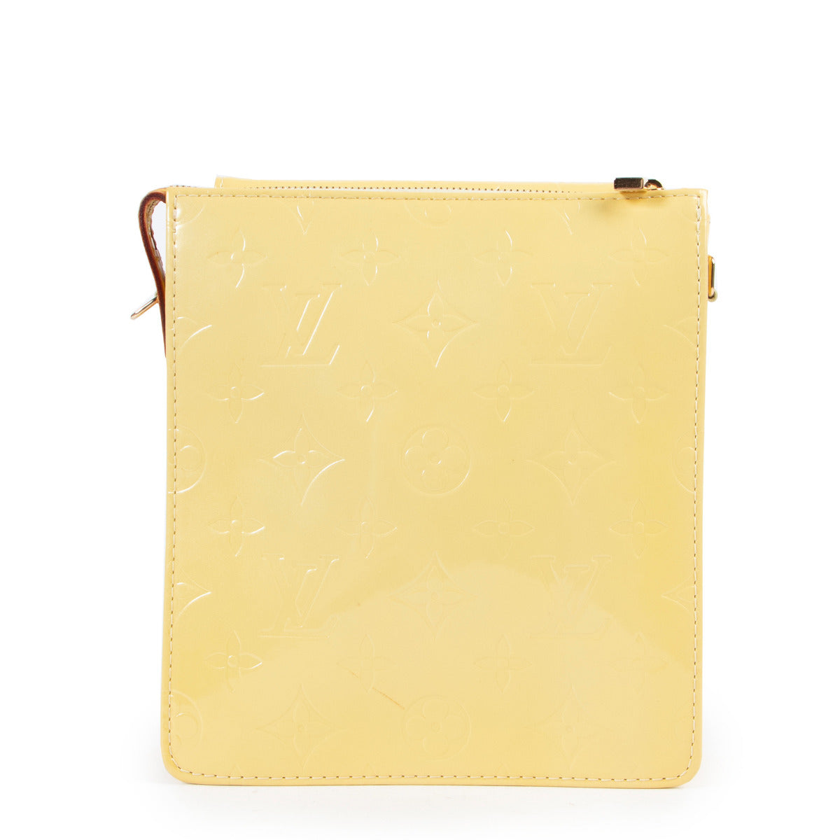 Louis Vuitton Mott Vernis Yellow Clutch Bag