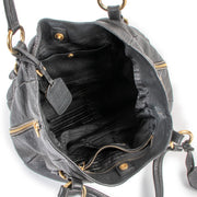 Prada Vitello Daino Black Nero Shoulder Bag
