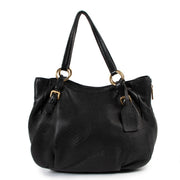 Prada Vitello Daino Black Nero Shoulder Bag
