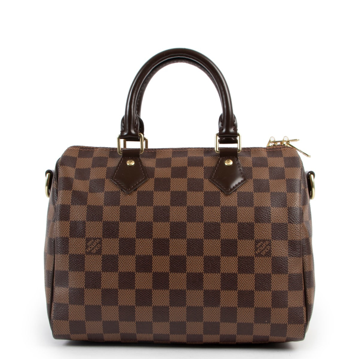 Get this Louis Vuitton Damier Ebene Speedy 25