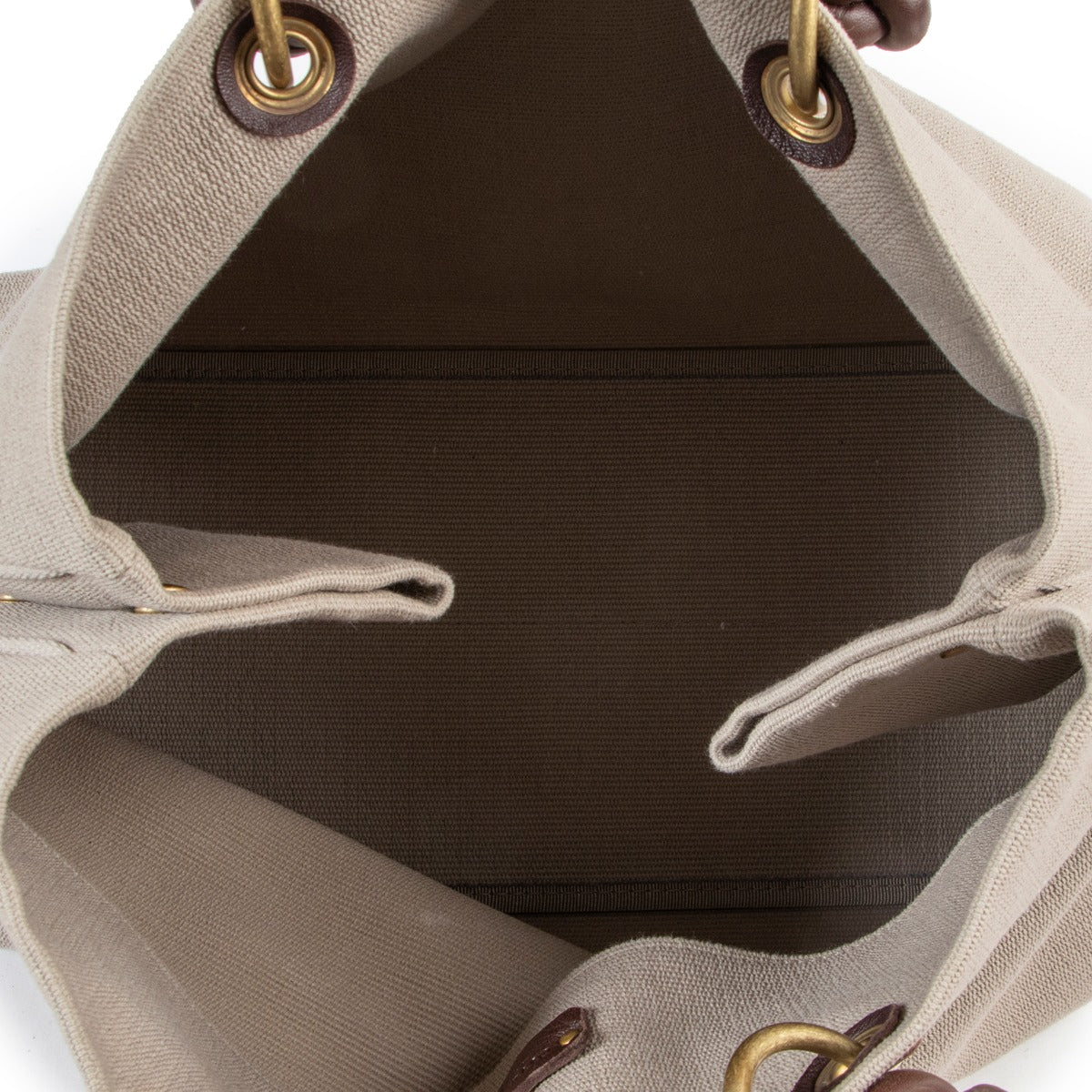 Bottega Veneta Beige woven canvas Top Handle