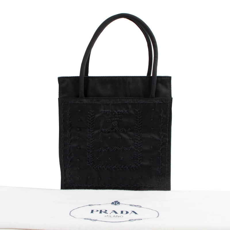 Shop safe top handle Prada bag black, Preloved black Prada bag in good condition, Beautiful preloved black Prada bag