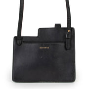 Black leather crossbody bag