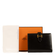 Buy authentic second hand Hermès Black Epsom Bearn Compact Wallet at Labellov.com