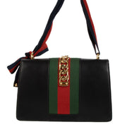 Shop 100% authentic second-hand Gucci Black Sylvie Shoulder Bag on Labellov.com
