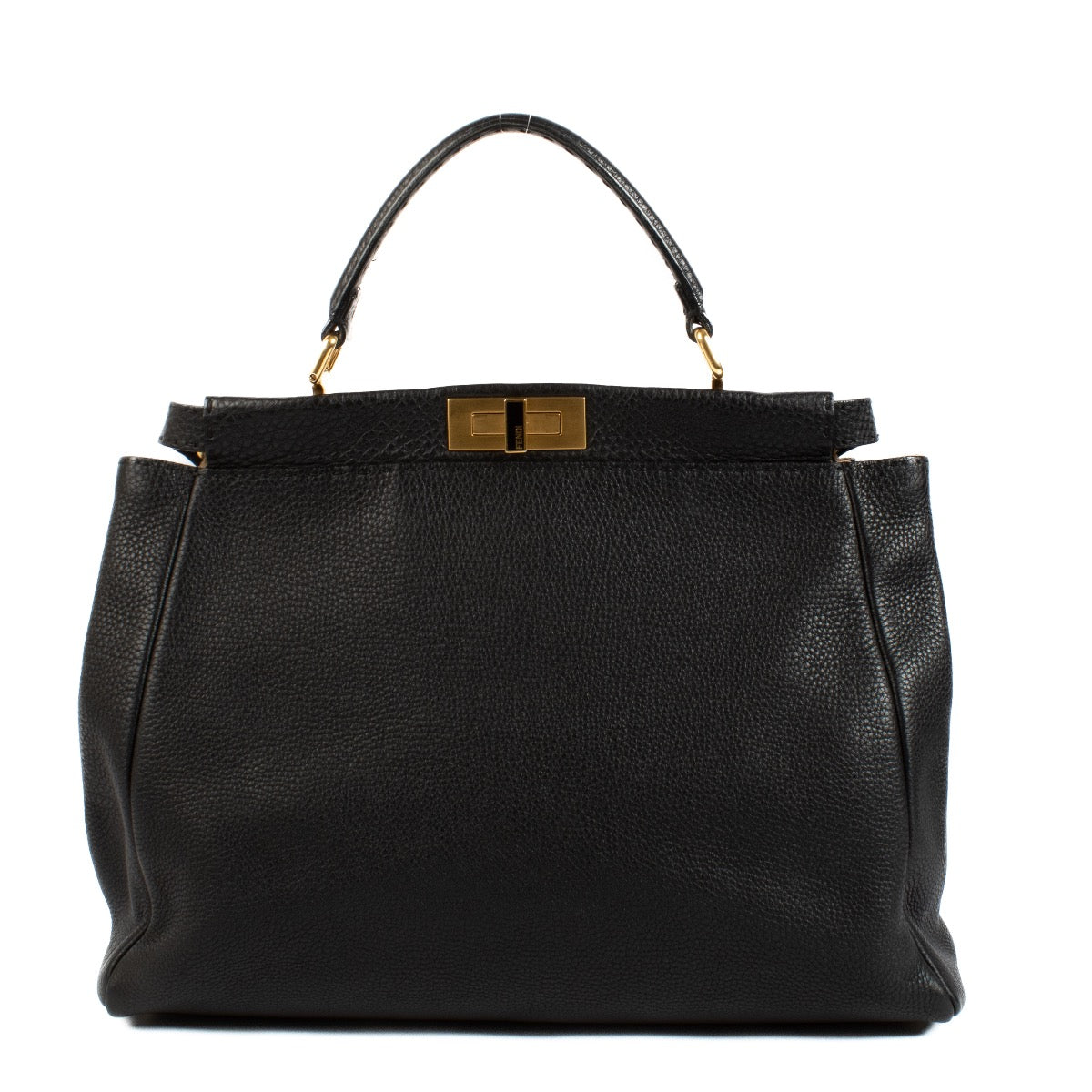 Fendi Black Leather Large Peekaboo Bag aan de beste prijs bij Labellov tweedehands luxe in Antwerpen en Knokke.
