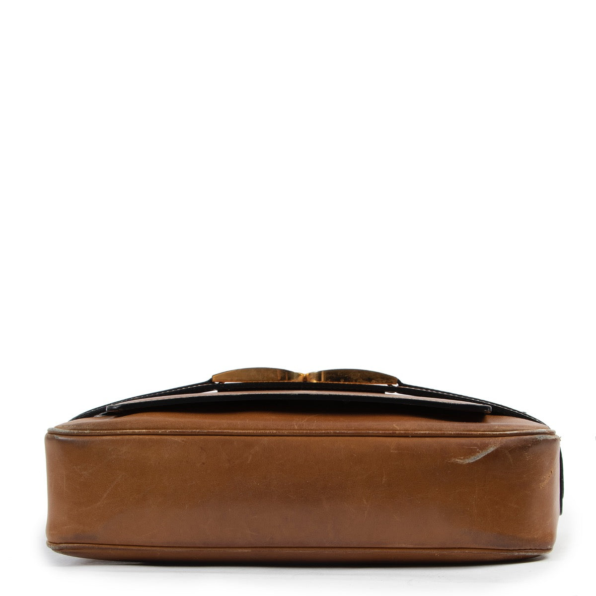 Original Delvaux Cognac Leather Crossbody in good condition on Labellov Luxury vintage site for 2nd hand designer bags