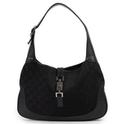 Original Gucci Black Monogram Shoulder bag in good condition on Labellov Luxury Antwerp