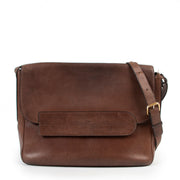 Brown Leather bag by Delvaux with suede interior in good quality