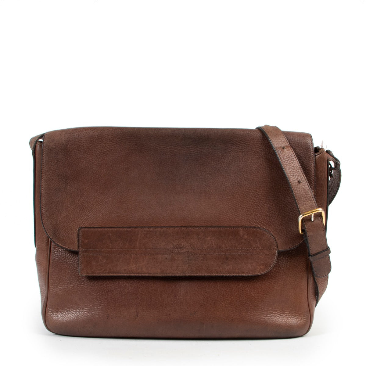 Brown Leather bag by Delvaux with suede interior in good quality