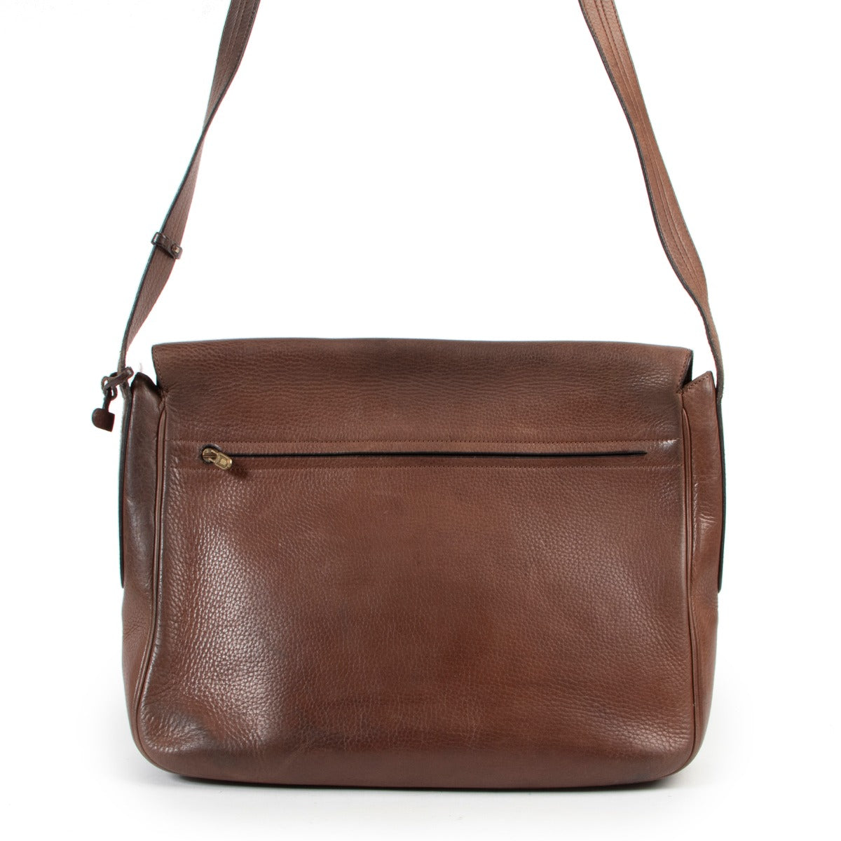 Brown leather Preloved Delvaux bag in good condition