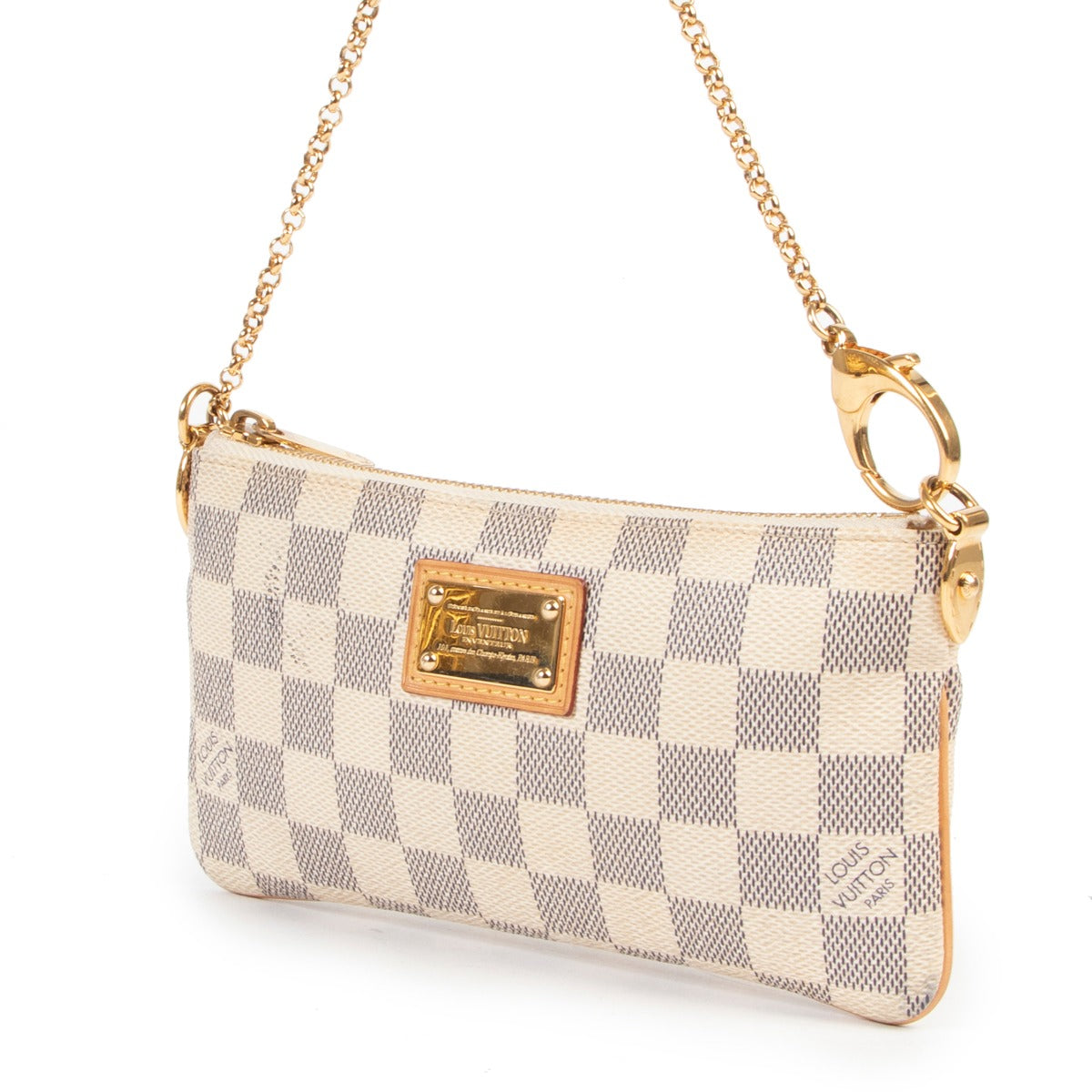 Preloved Louis Vuitton pochette in Damier print