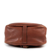 Brown leather backpack by Delvaux on Labellov site with designer goods