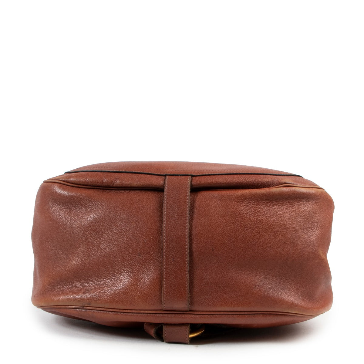 Brown leather backpack by Delvaux on Labellov site with designer goods
