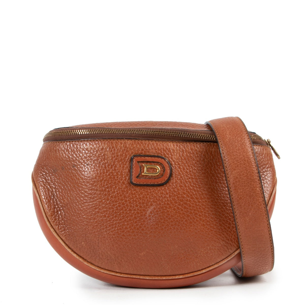 Delvaux Brown Leather Crossbody on safe site in original state
