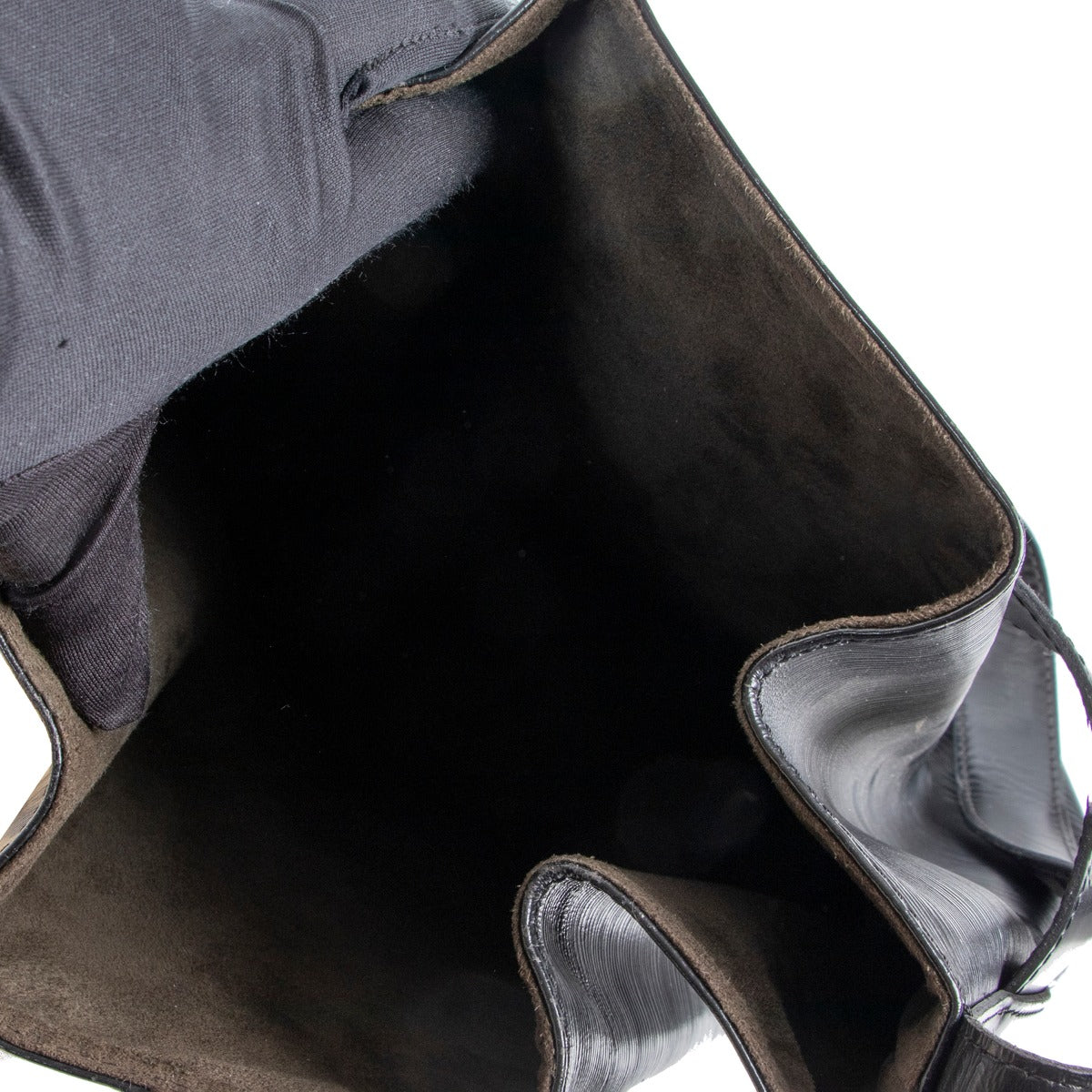 Louis Vuitton Black Epi Leather Shoulder Bag and Suede black interior on safe designer site.