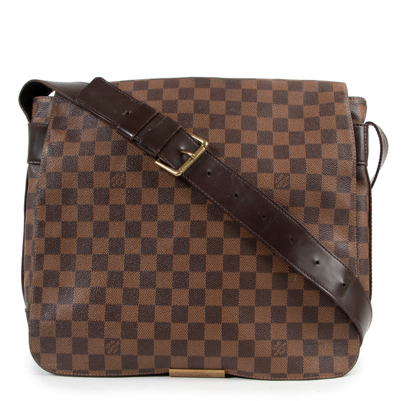 Preloved Louis Vuitton Ebene Bastille Brown Monogram Leather Crossbody in good condition