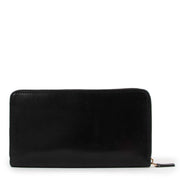 Celine Black Leather Long Zip Wallet