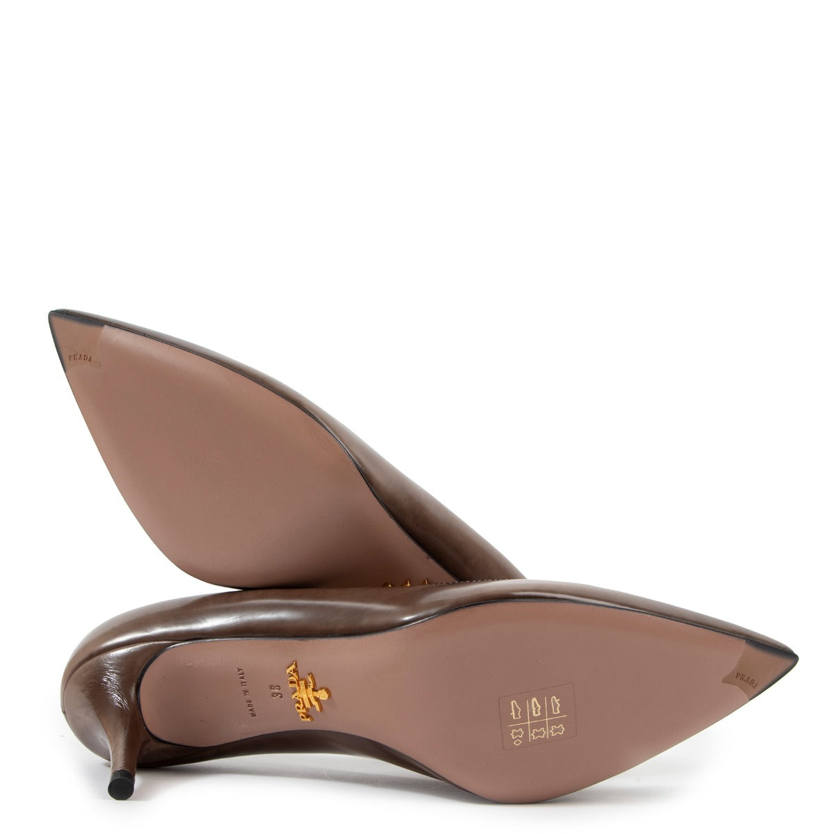 Escarpins Prada Spazzalato gris fumé - Taille 38