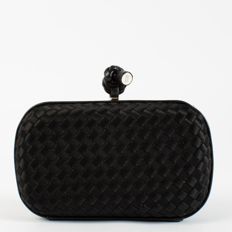 Bottega Veneta Zwart Geweven Clutch