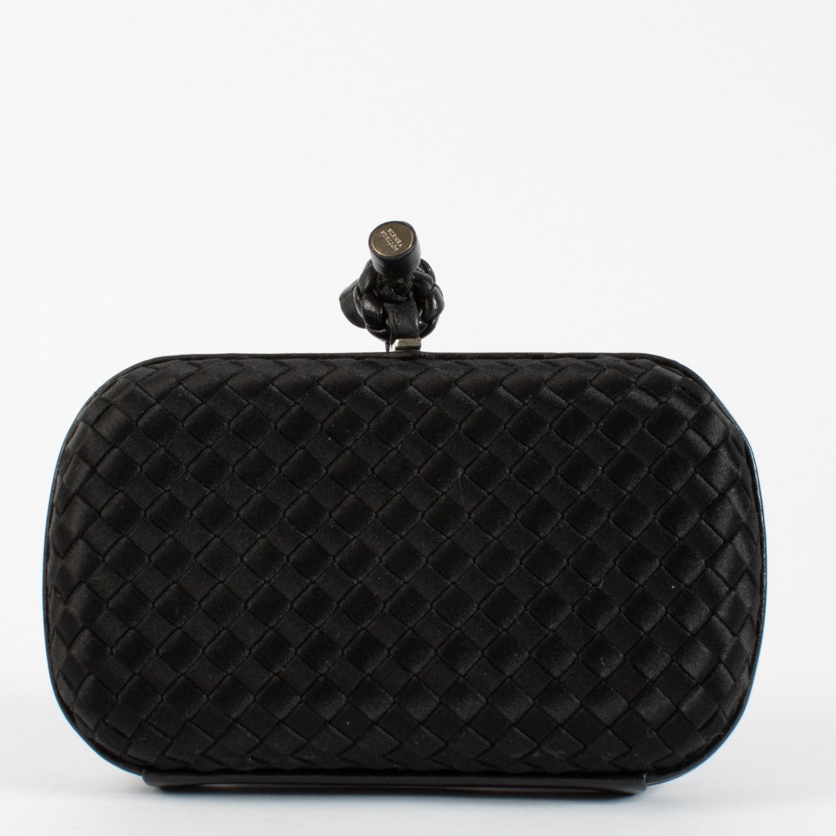 Bottega Veneta Black Woven Clutch