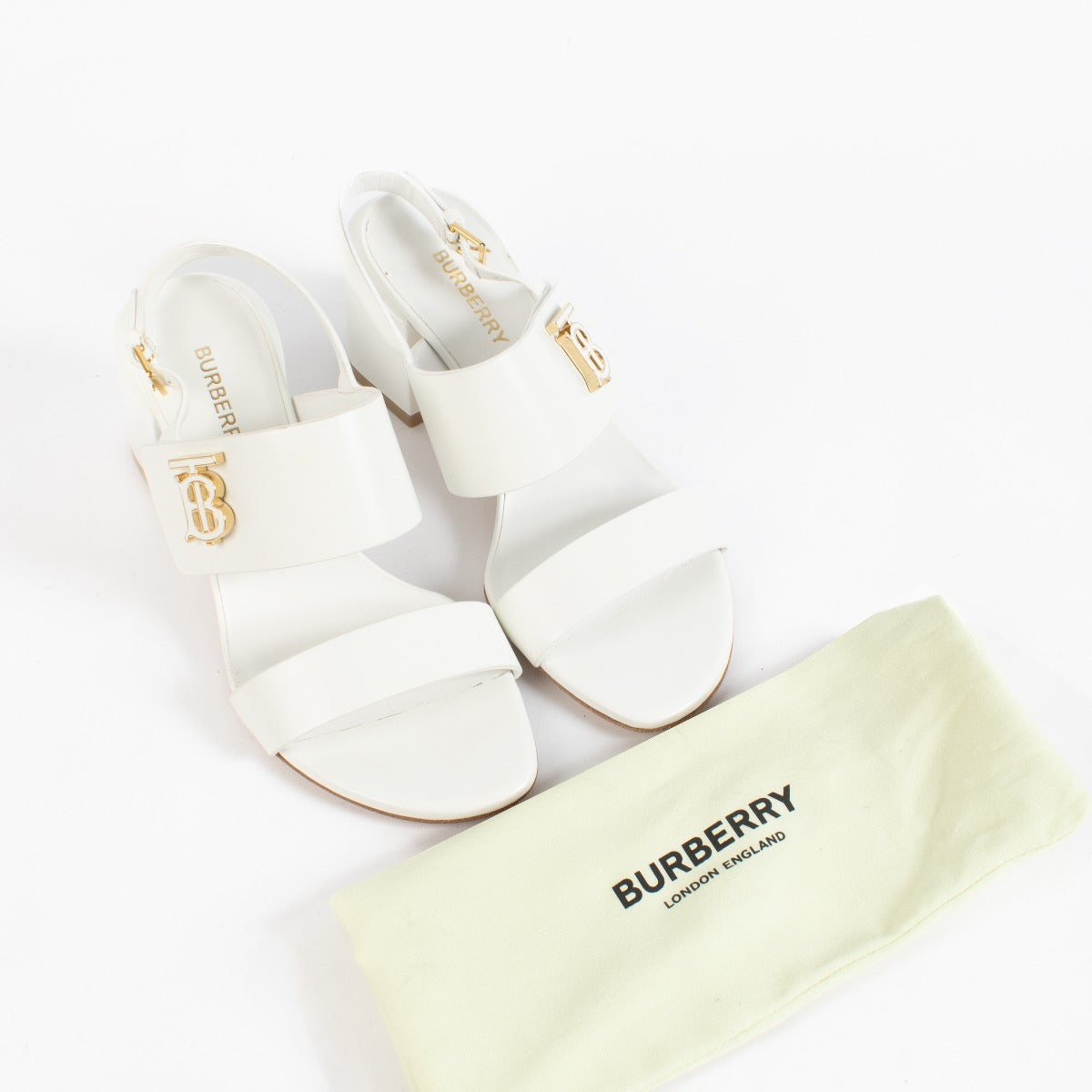 Burberry White Heels - Size 37