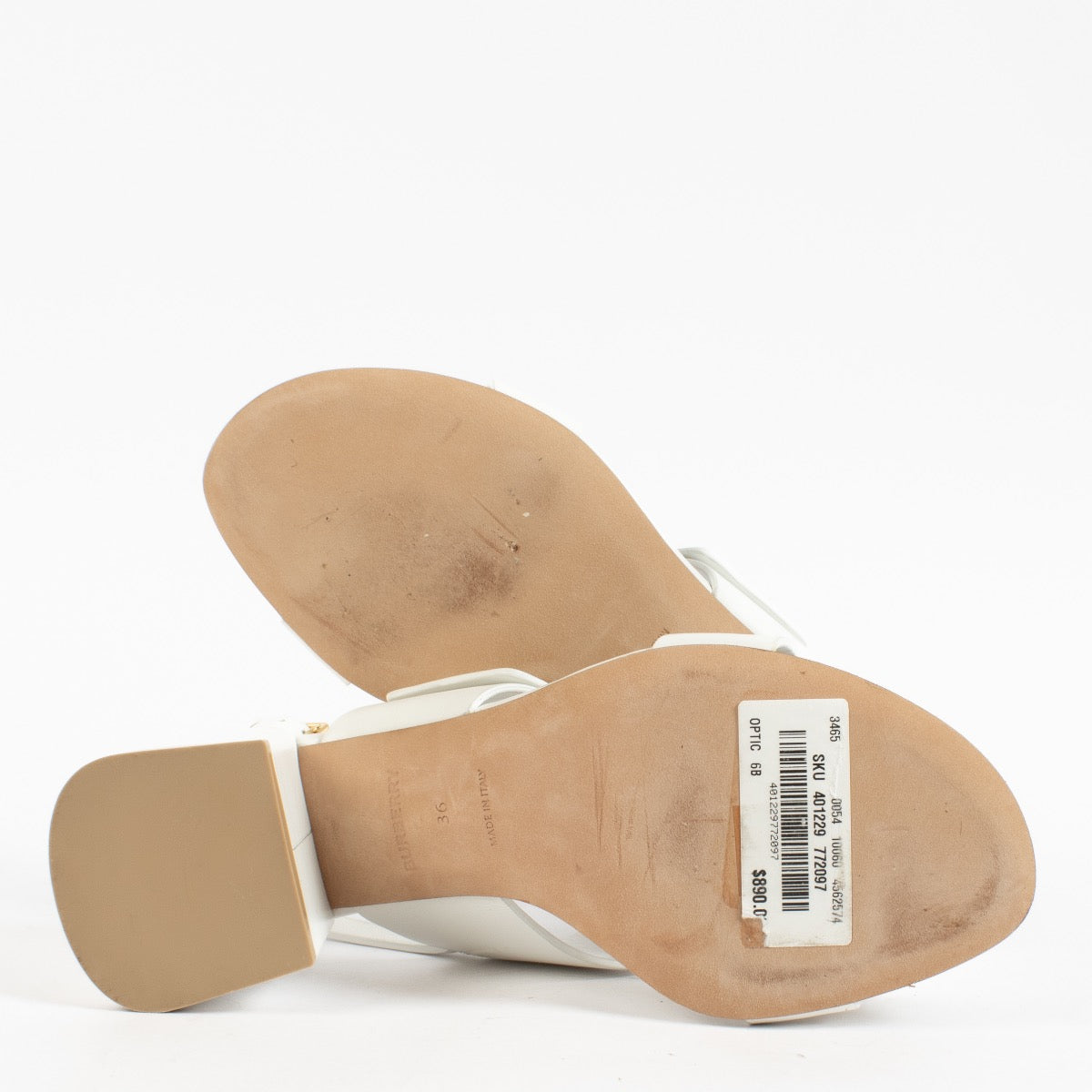 Burberry White Heels - Size 37