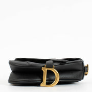 Shop the authentic Christian Dior Black Leather Mini Saddle Bag second hand on Labellov.com