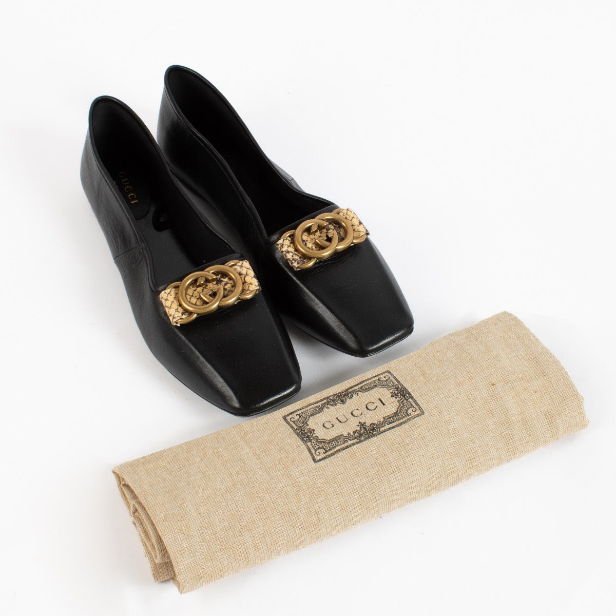 Gucci Black Flats - Size 37