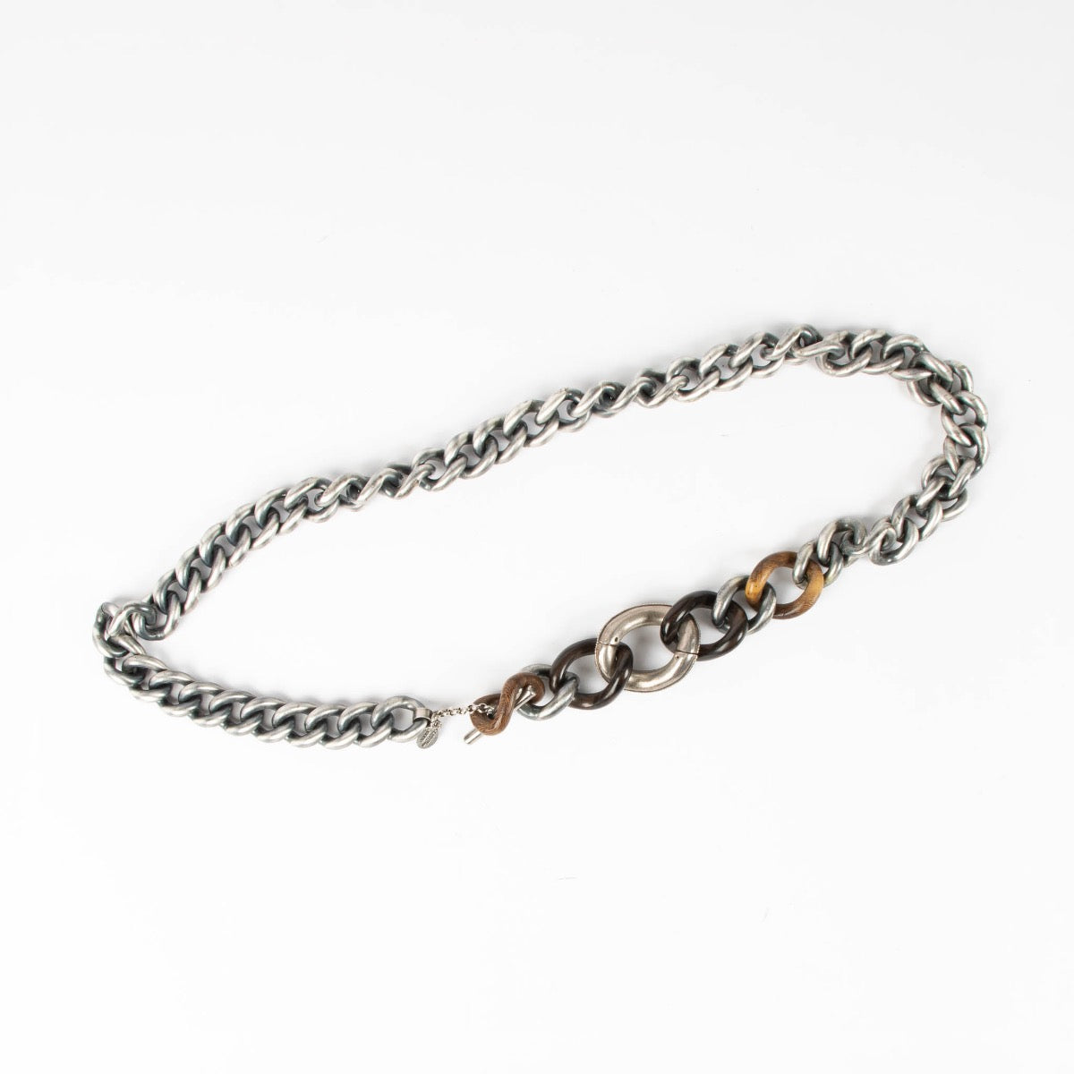 Authentic Elie Top for Lanvin Gunmetal Wood and Crystal Belt on Labellov.com