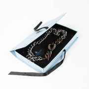 Authentic Elie Top for Lanvin Gunmetal Wood and Crystal Belt on Labellov.com