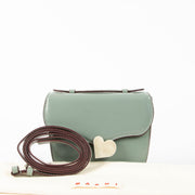 Authentic pre-loved Marni Grey Heart Lock Crossbody Bag on Labellov.com