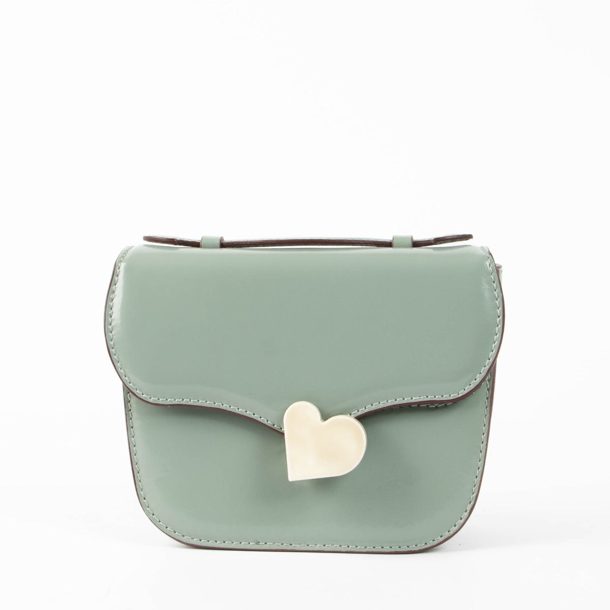 Authentic pre-loved Marni Grey Heart Lock Crossbody Bag on Labellov.com