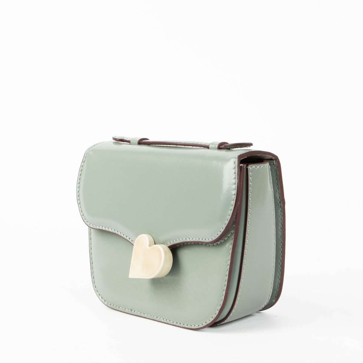 Authentic pre-loved Marni Grey Heart Lock Crossbody Bag on Labellov.com