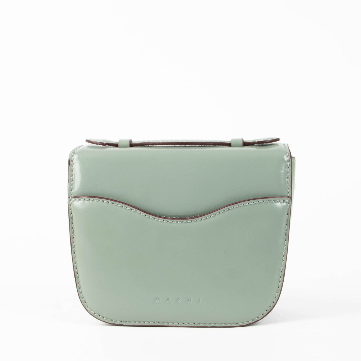 Authentic pre-loved Marni Grey Heart Lock Crossbody Bag on Labellov.com