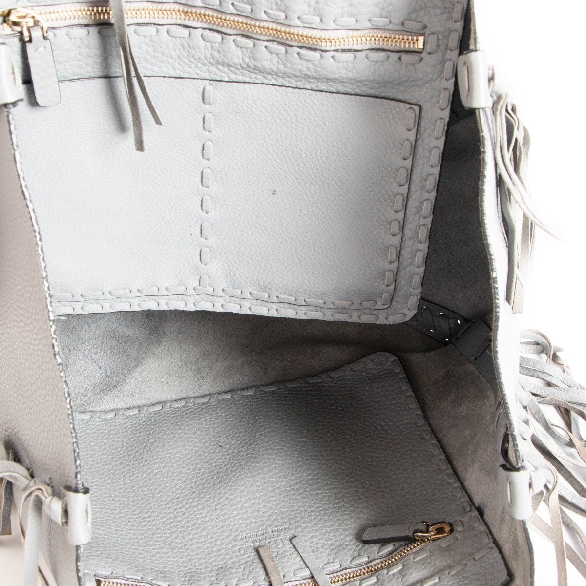 Valentino Garavani Grey Tassel Tote Bag