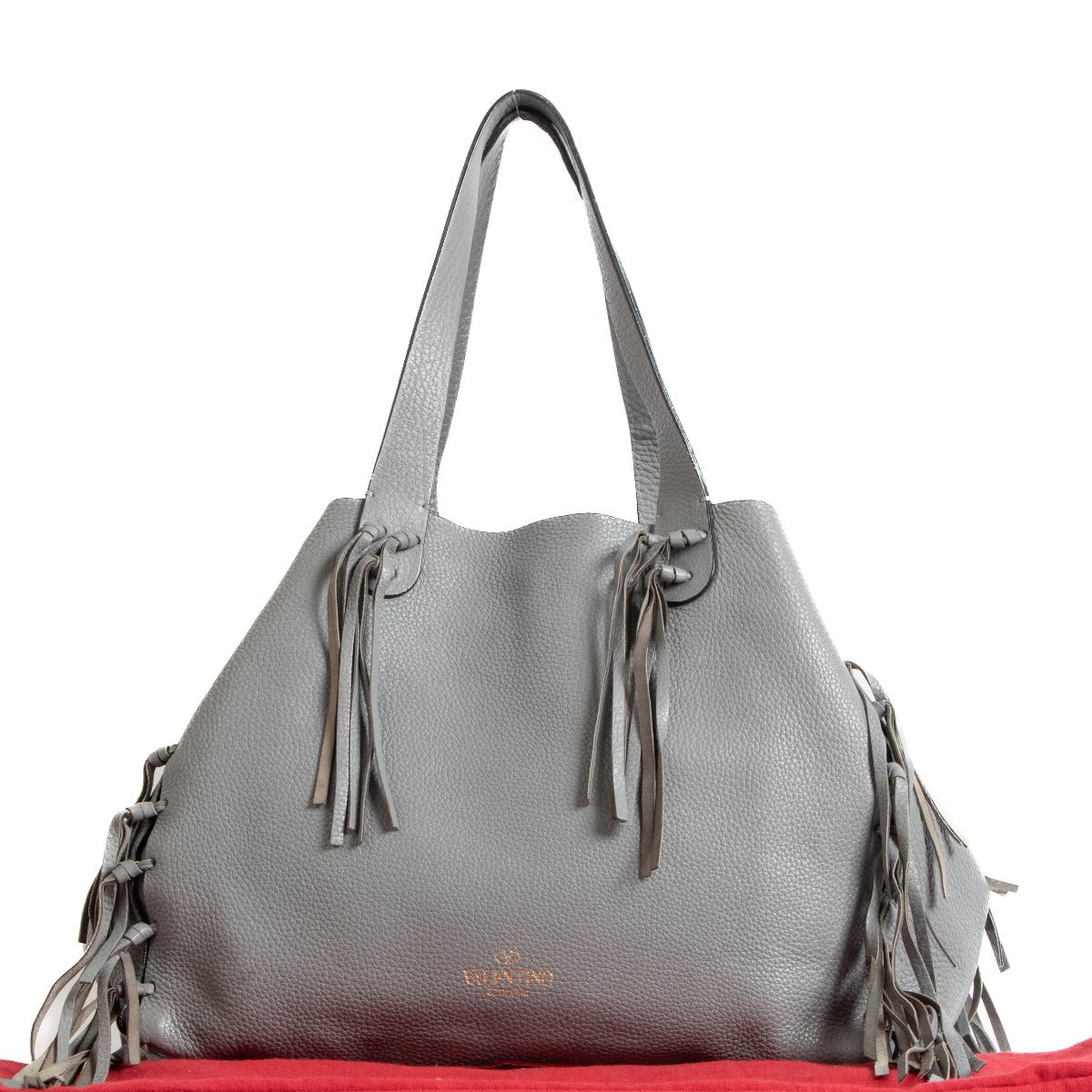 shop 100% authentic second hand Valentino Garavani Grey Tassel Bag on Labellov.com