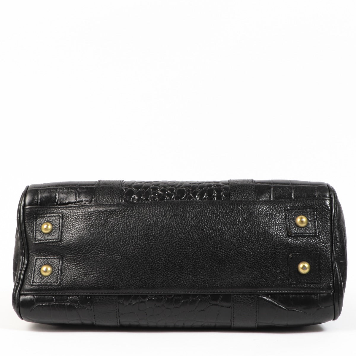 Mulberry Bayswater Black Crocodile Embossed Handbag