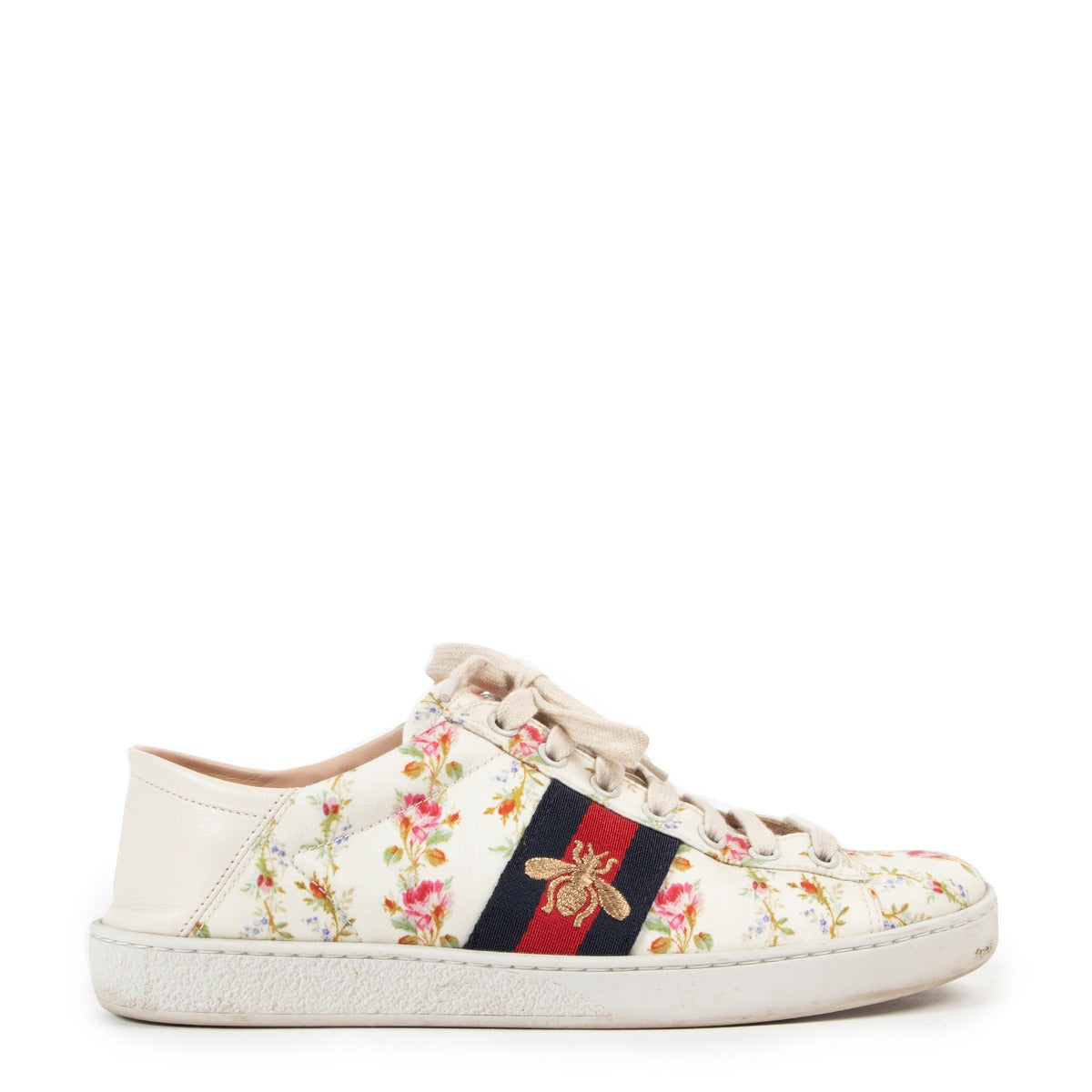 Sneakers Gucci Soft Low Bee with a floral touch in good condition on Labellov