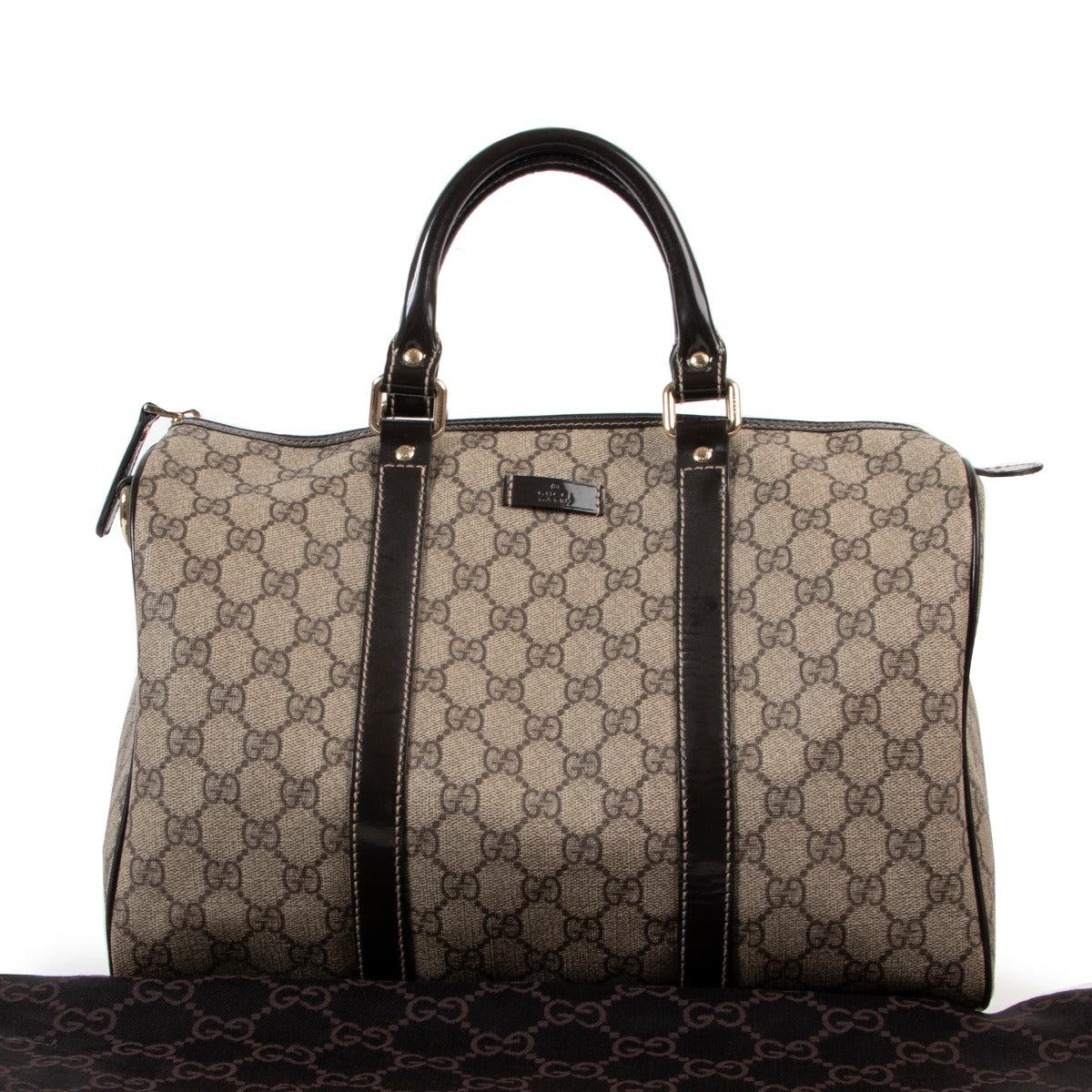 Original Top Handle Boston travel bag with Monogram print by Gucci