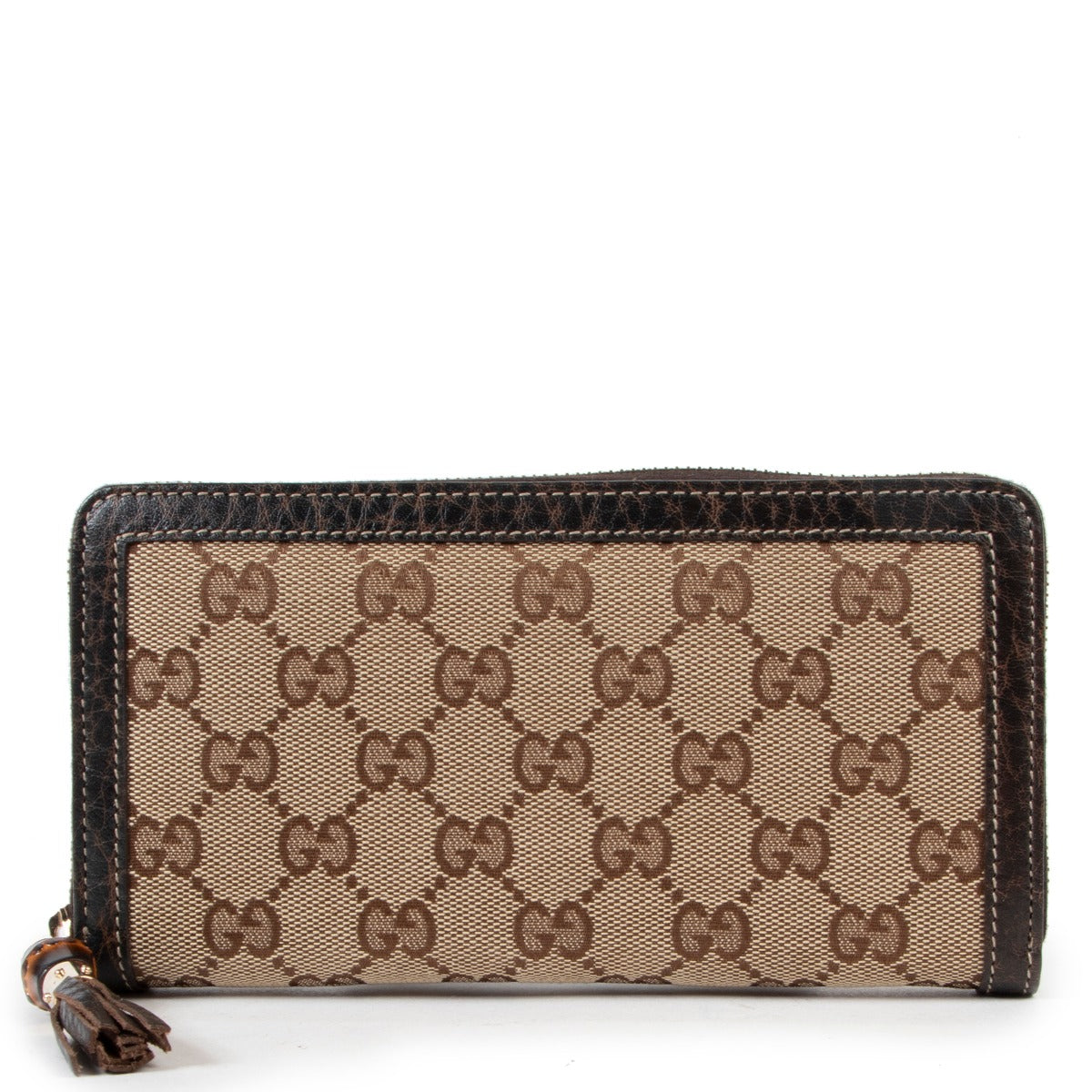 100% authentic Gucci monogram wallet